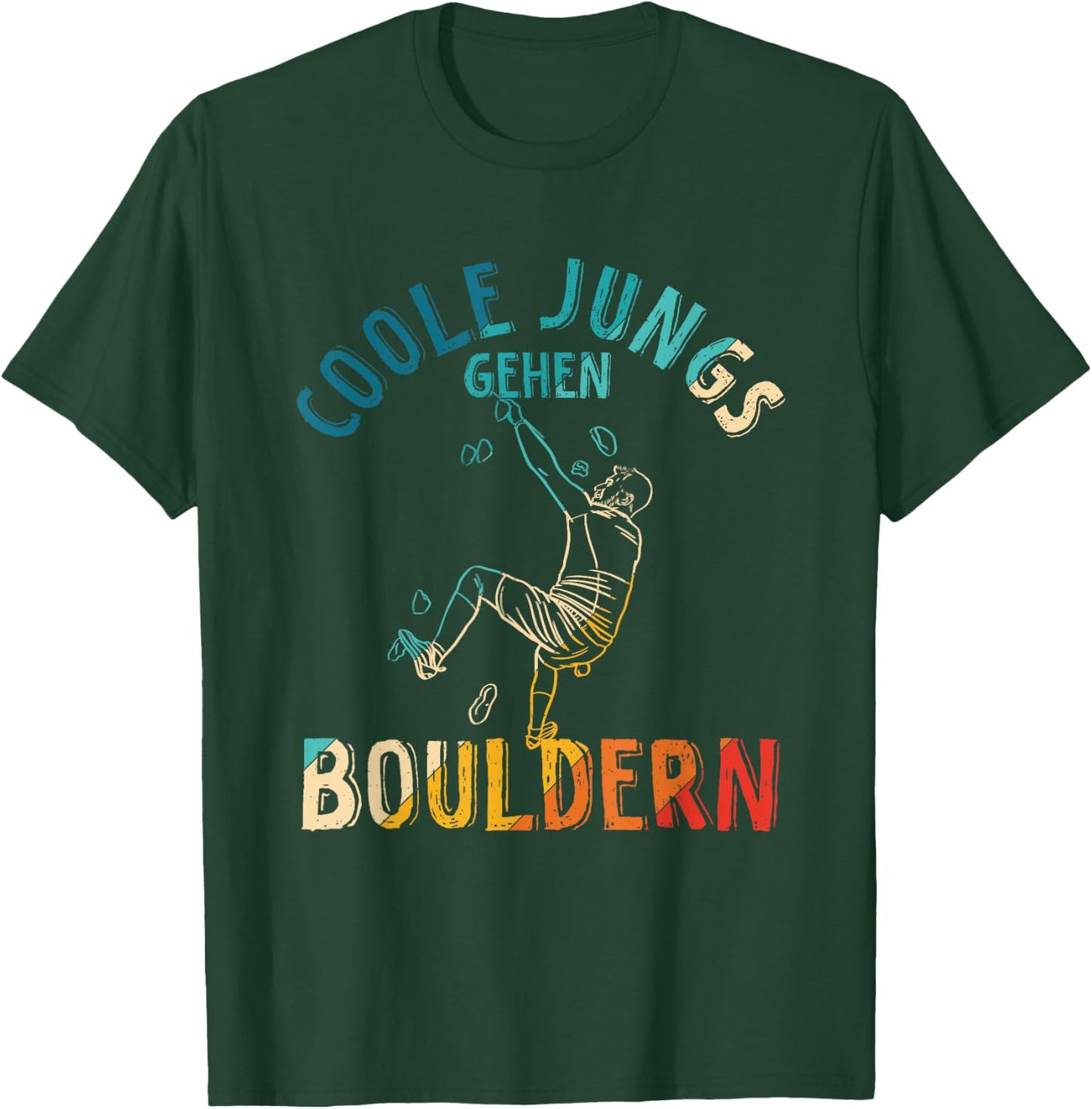 Coole Boys Go Bouldering - Climbing Children's , black T-Shirt - T-Shirt | Forest