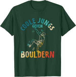 Coole Boys Go Bouldering - Climbing Children's , black T-Shirt - T-Shirt | Forest