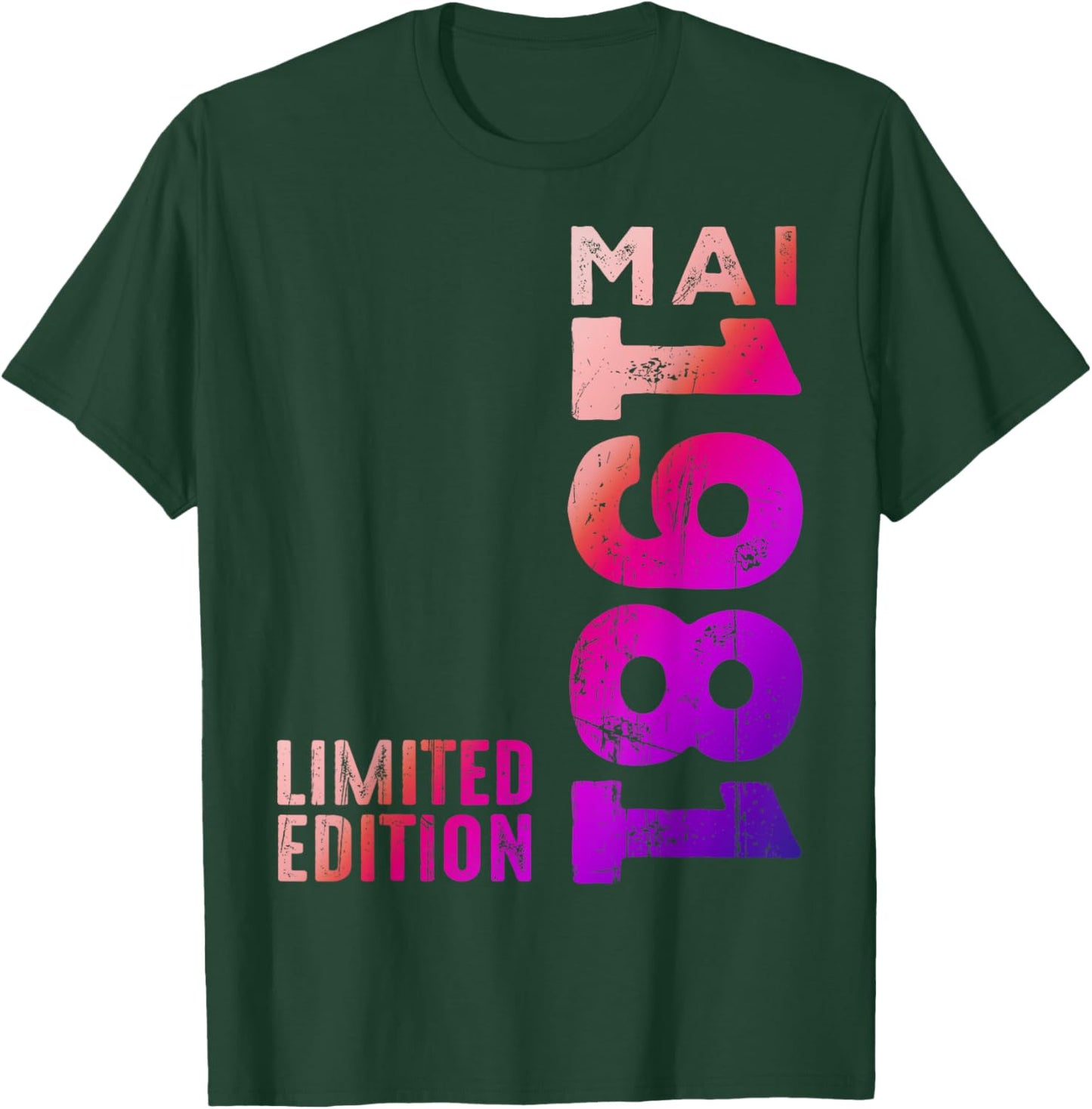 Mai 1981 Jahr Legendär Seit Mai 1981 Geburtstag Retro T-Shirt - T-Shirt | Forest