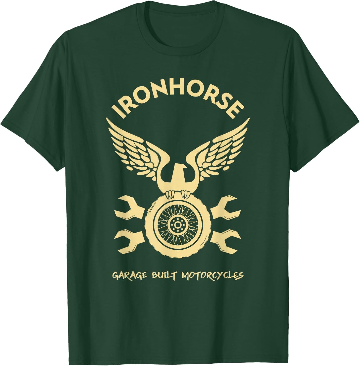 Graphic Motorcycle Men Shirt Rider Gift Apparel T-Shirt - T-Shirt | Forest