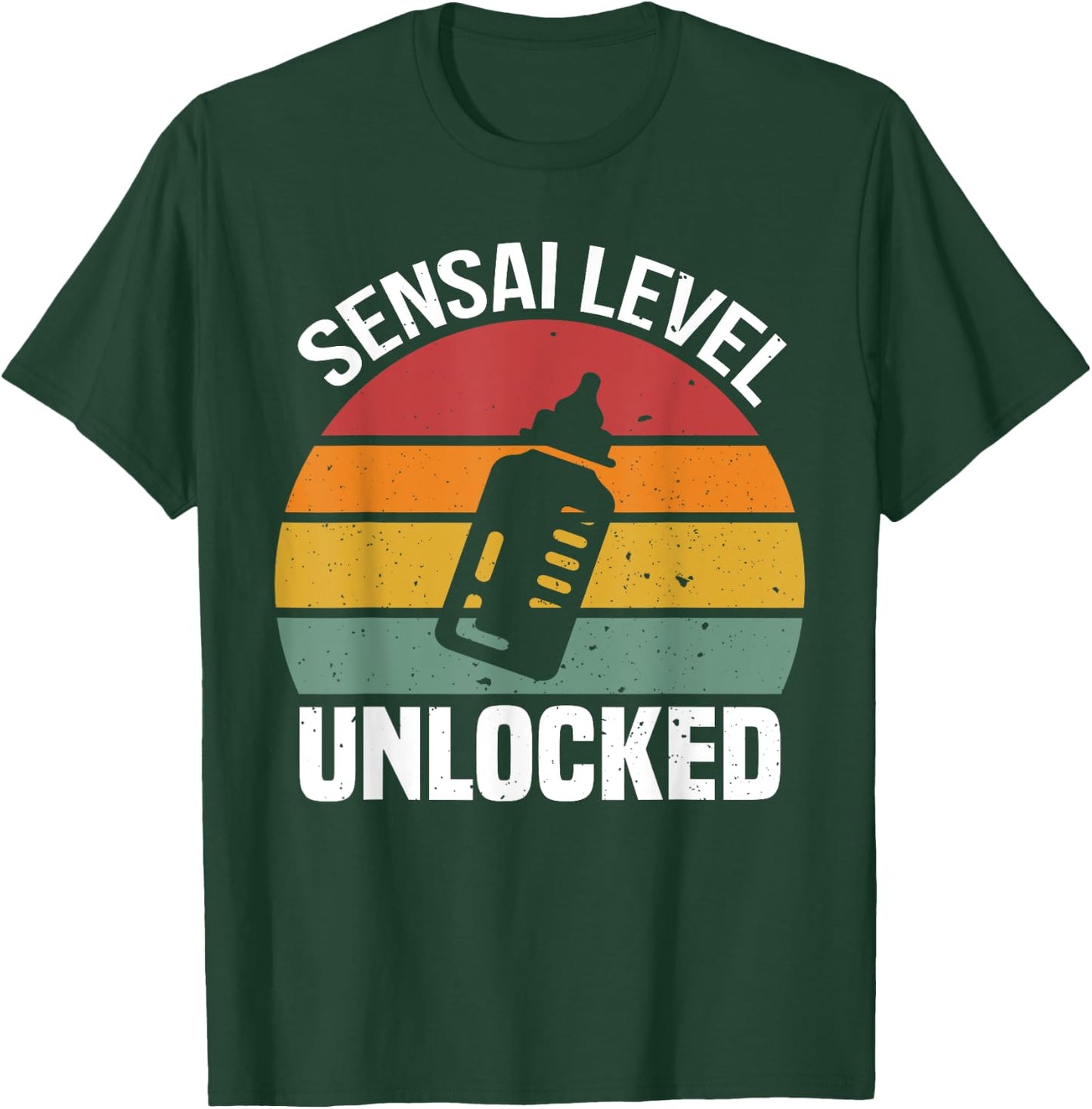 Sensai Level Unlocked Soon To Be Dad Pregnancy Announcement T-Shirt - T-Shirt | Forest