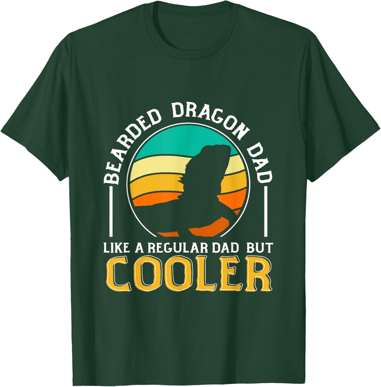 Bearded Dragon Dad Like A Regular Dad Retro Lizard Vintage T-Shirt - T-Shirt | Forest