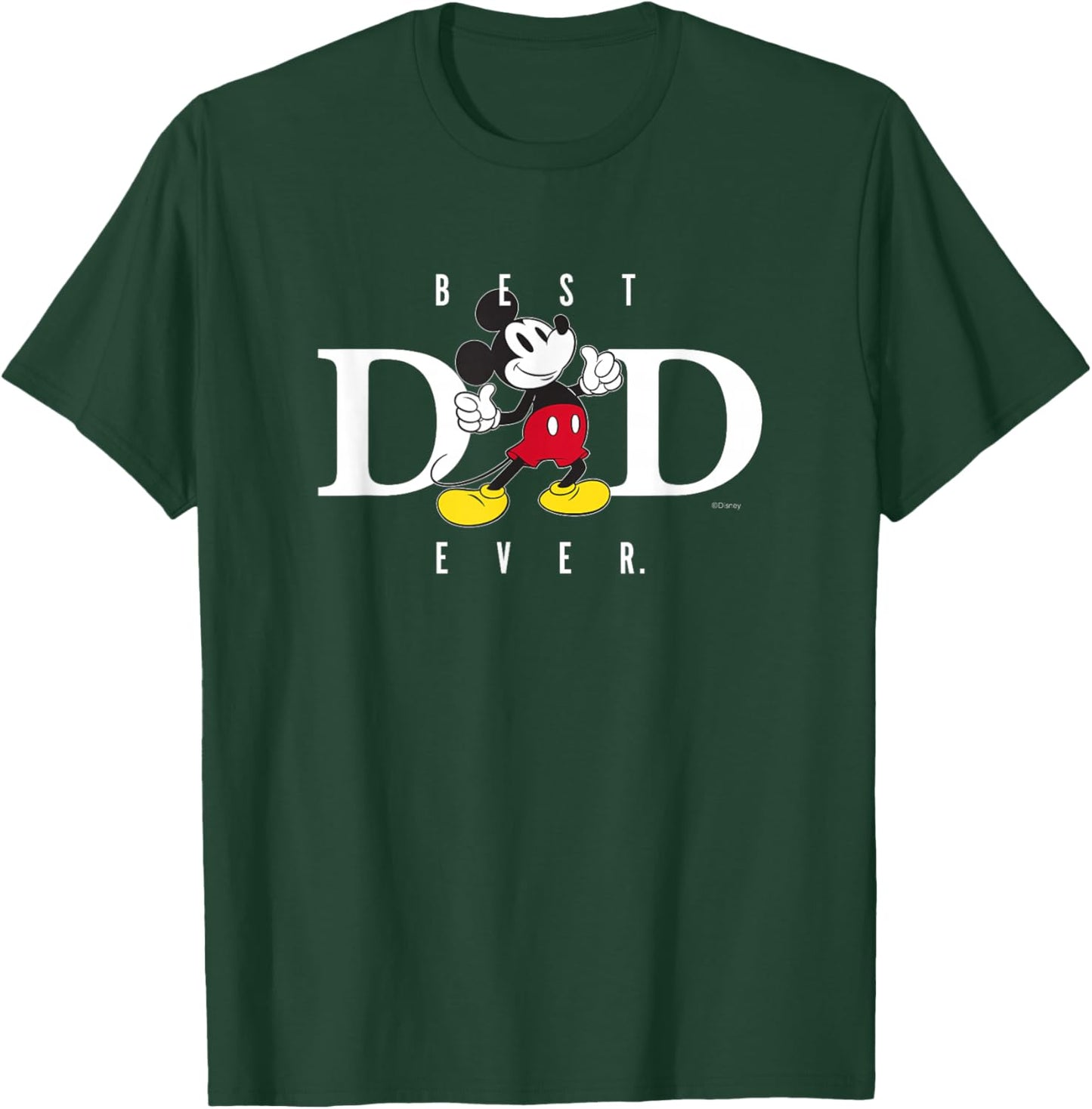 Disney Mickey Mouse Best Dad Ever Thumbs Up Father's Day , black T-Shirt - T-Shirt | Forest