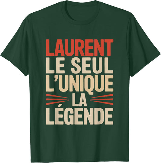 Laurent Men's Funny Funny Gift Funny T-Shirt - T-Shirt | Forest