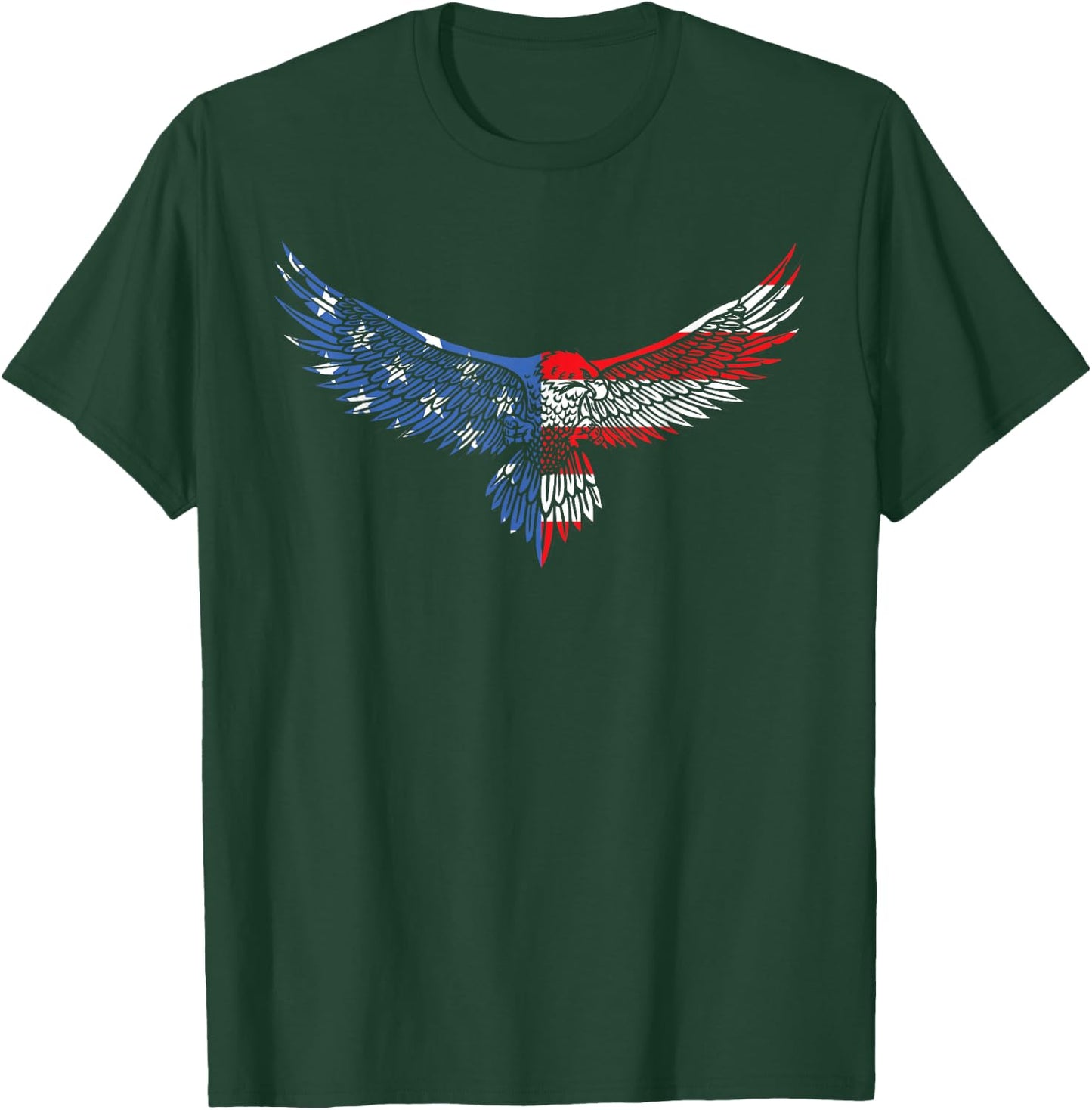 American Flag an Eagle Mullet Patriotic Dad Husband T-Shirt - T-Shirt | Forest