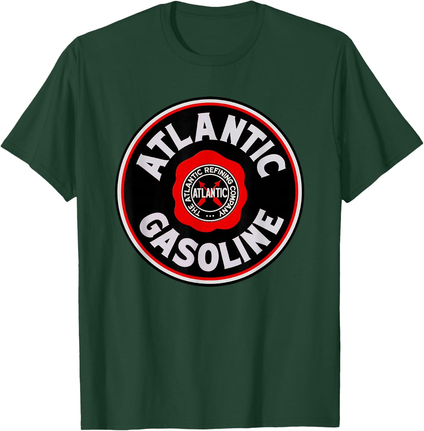 Retro Vintage Gas Station Atlantic Gasoline Motor Oil Car T-Shirt - T-Shirt | Forest