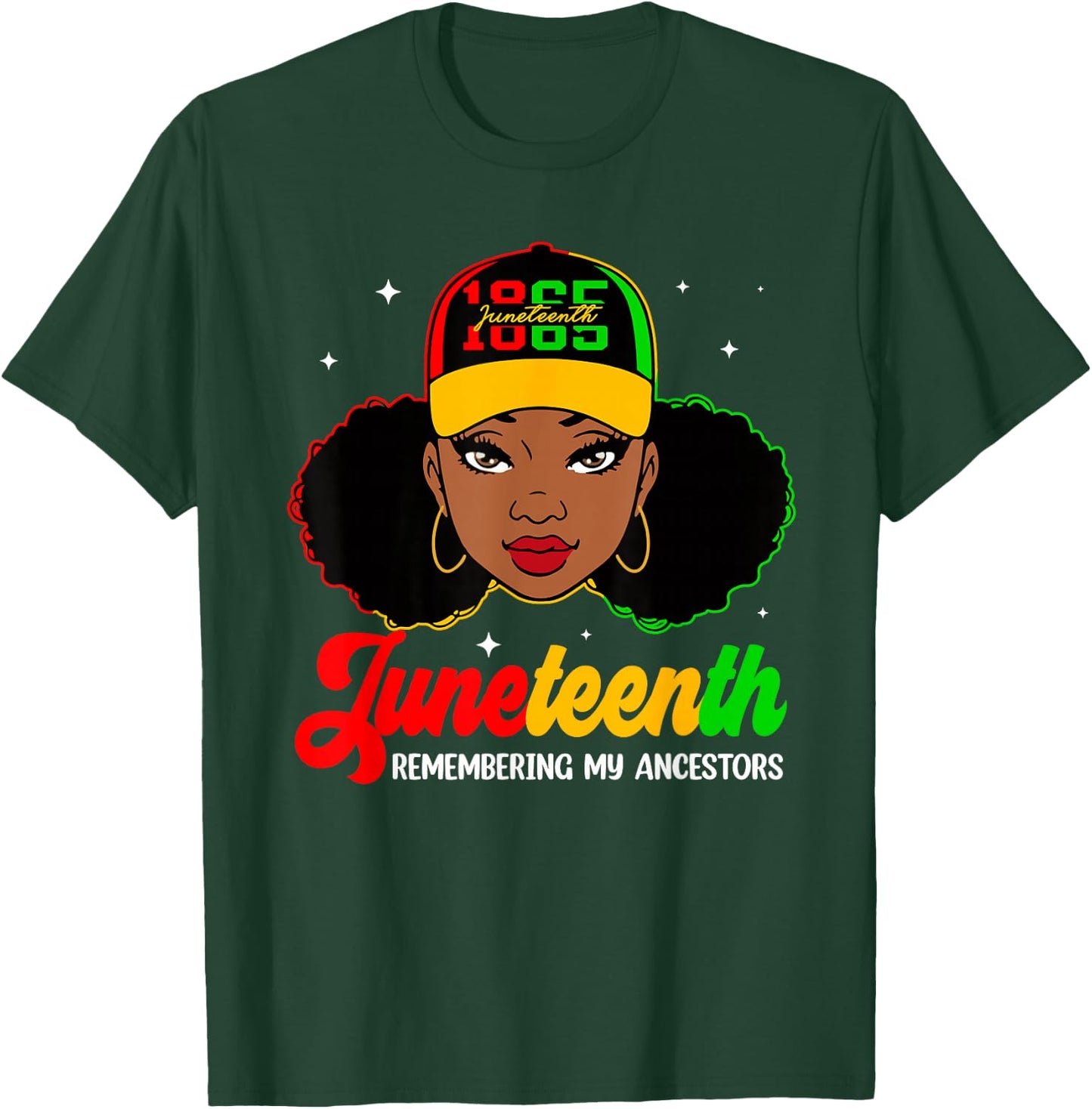Juneteenth 1865 Remembering My Ancestors Juneteenth T-Shirt - T-Shirt | Forest