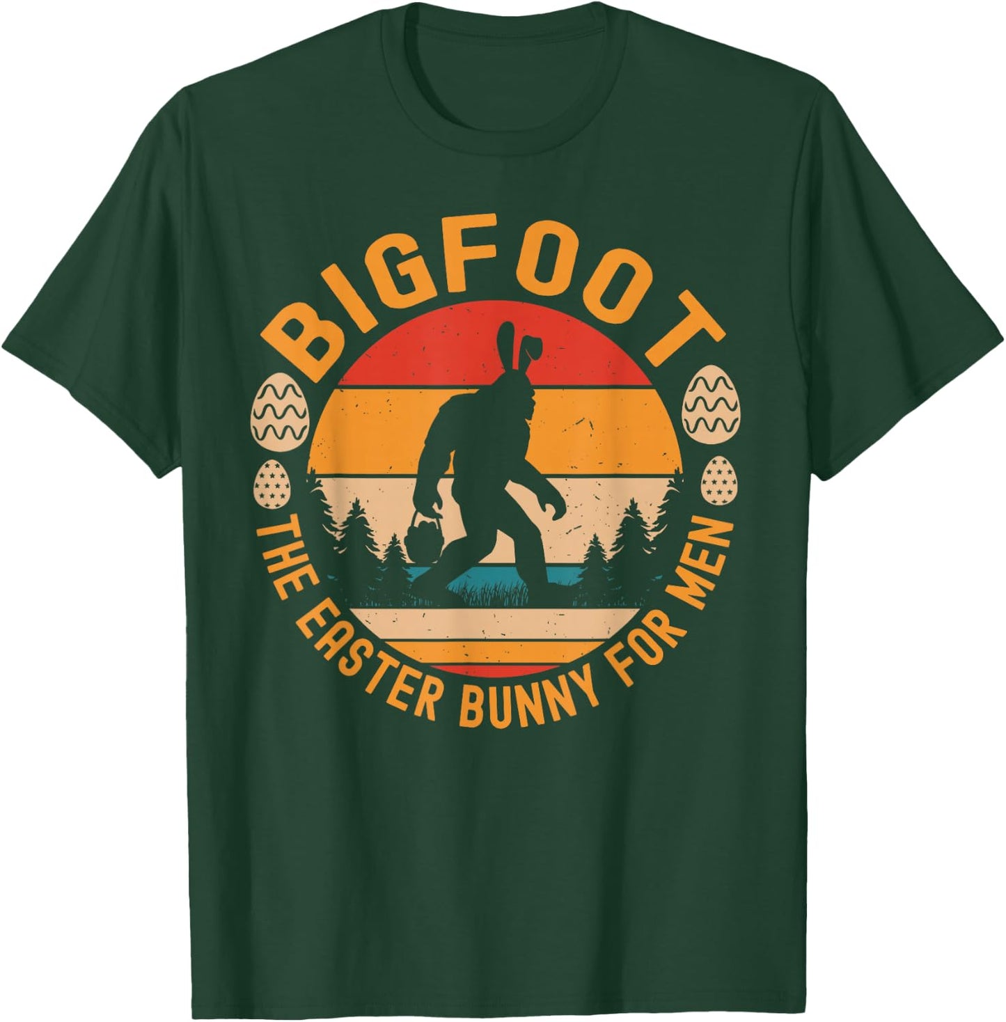 Bigfoot The Easter Bunny Funny Sasquatch Easter Small T-Shirt - T-Shirt | Forest