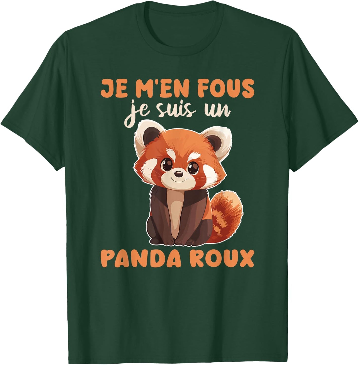 Je M'en Fous Je Suis Un Panda Roux - Cute Red Panda , Black, S T-Shirt - T-Shirt | Forest