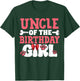 Uncle Of The Birthday Girl Dog Paw Birthday Party T-Shirt - T-Shirt | Forest