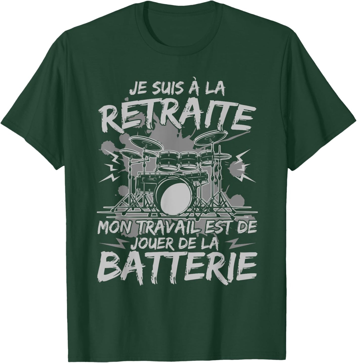 Drummer Drummer My Job Is Playing Drum , Black, S T-Shirt - T-Shirt | Forest