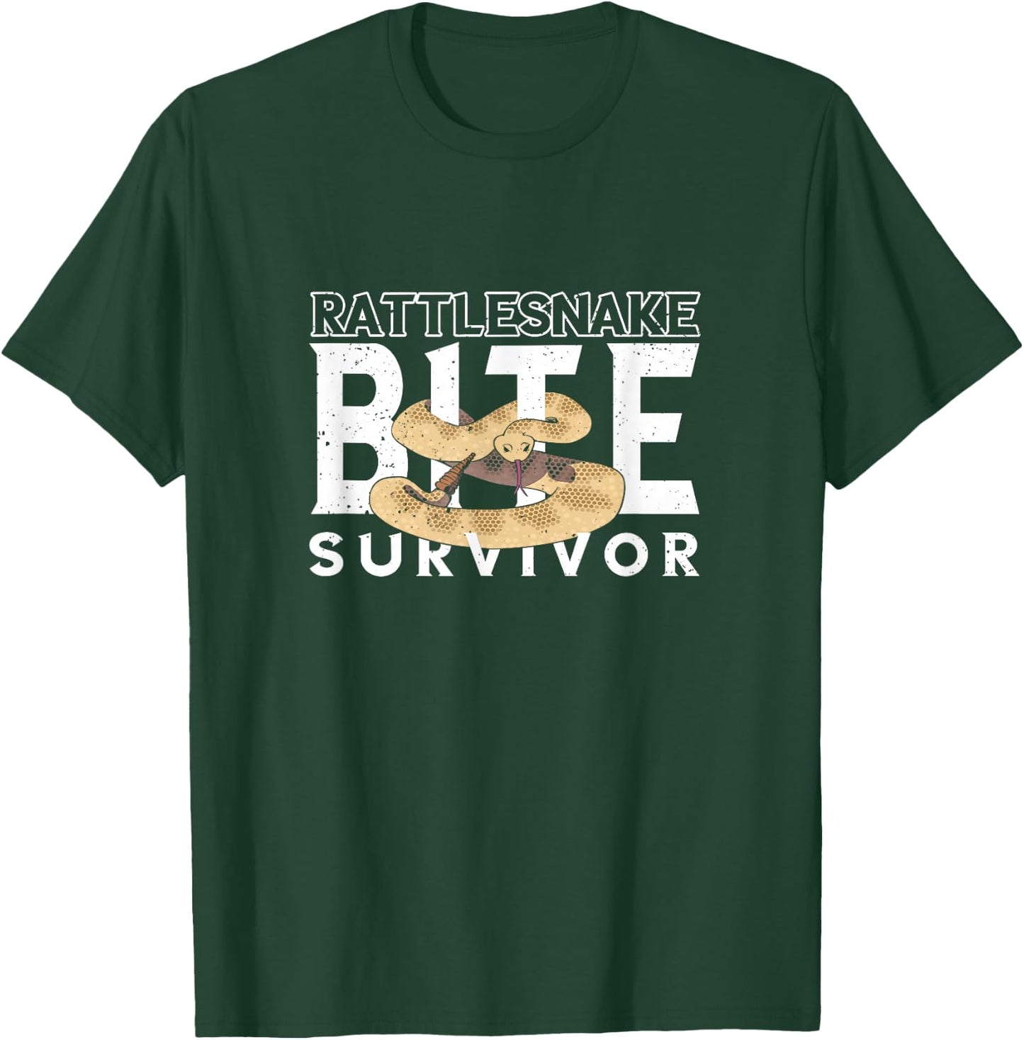 Rattlesnake Bite Survivor Snake Reptile Lovers Snake Lovers T-Shirt - T-Shirt | Forest