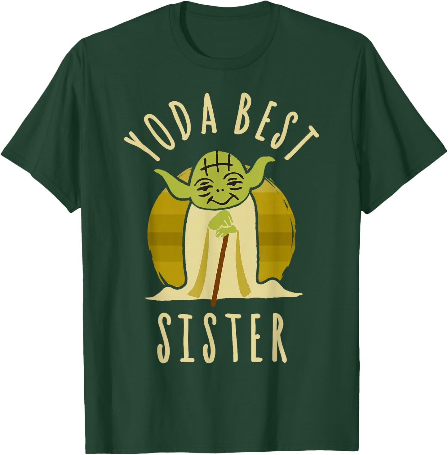 Star Wars Yoda Best Sister Cartoon Yoda T-Shirt - T-Shirt | Forest