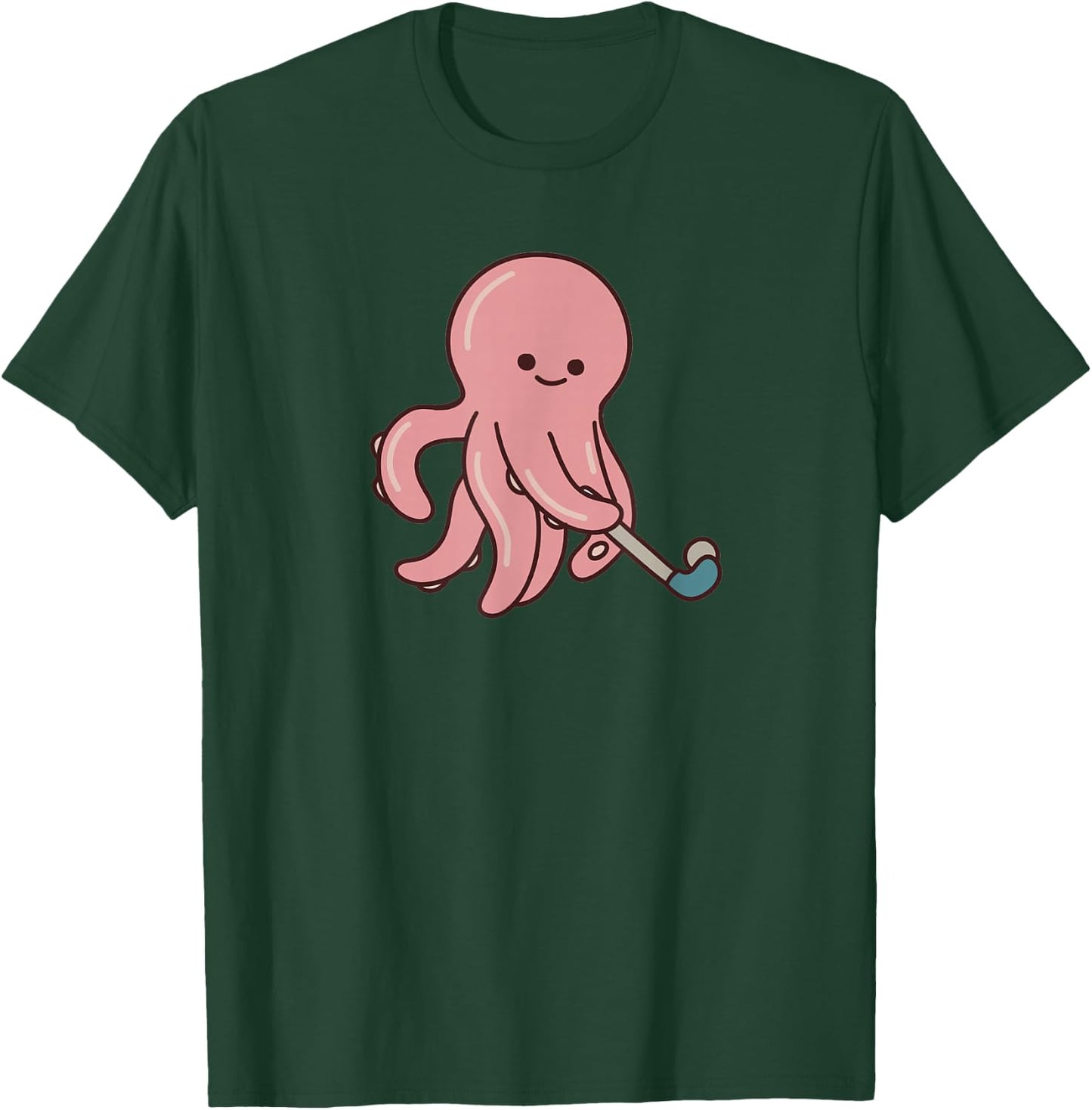 Octopus Golf Player Sea Animals Marine Animal T-Shirt - T-Shirt | Forest