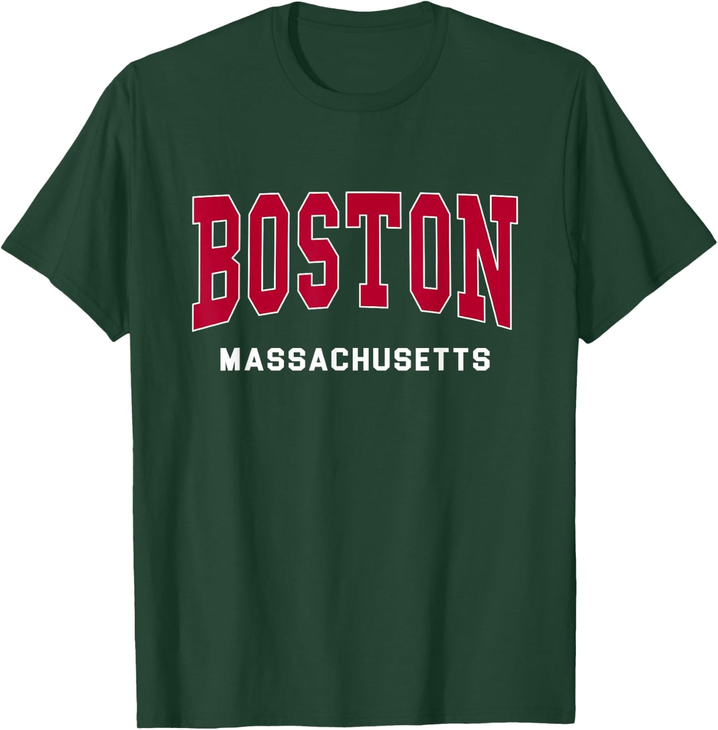 Boston - Massachusetts - Throwback Design - Classic T-Shirt - T-Shirt | Forest