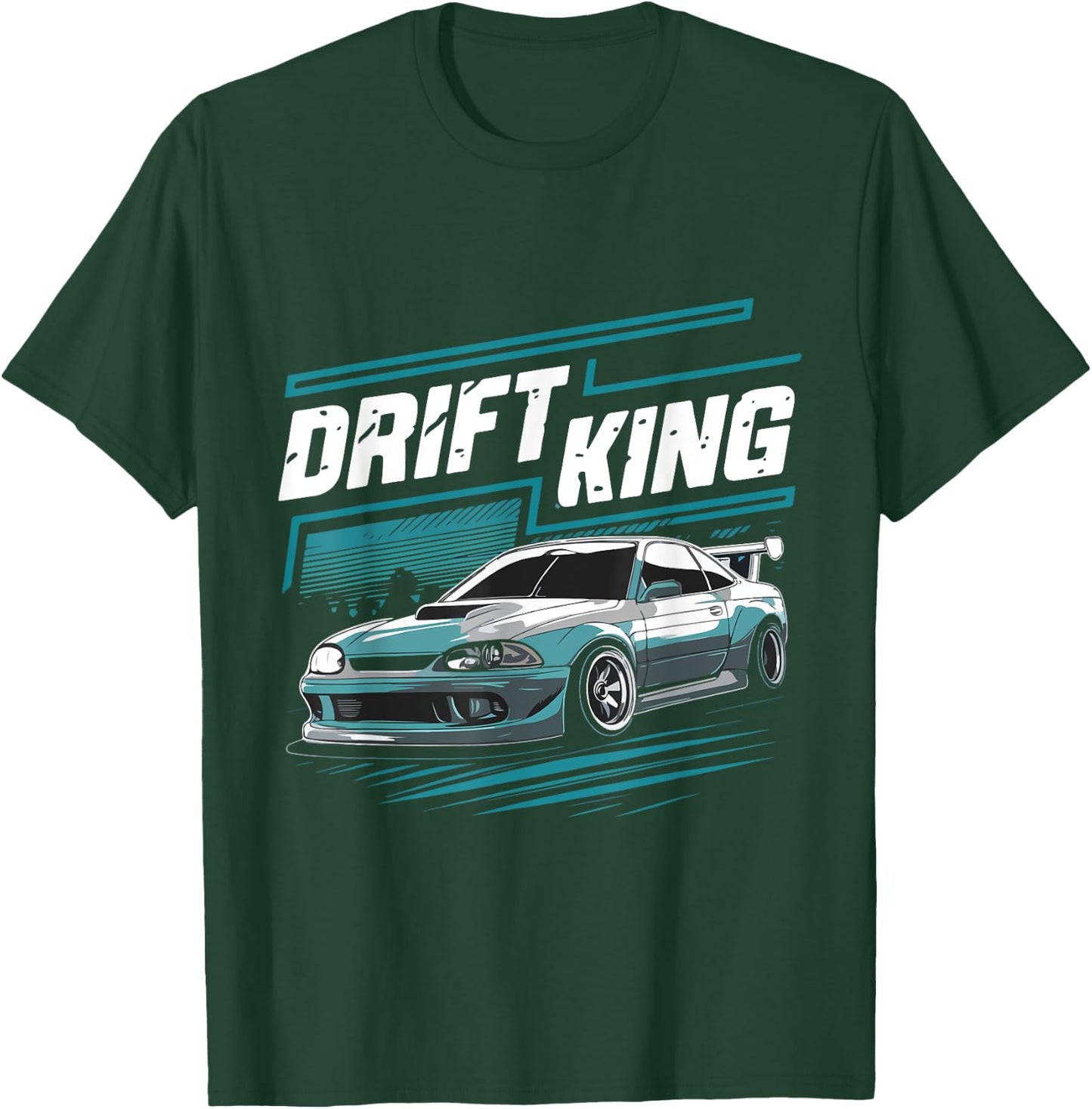 Drift King Funny Drifting Costume Drift Passion T-Shirt - T-Shirt | Forest