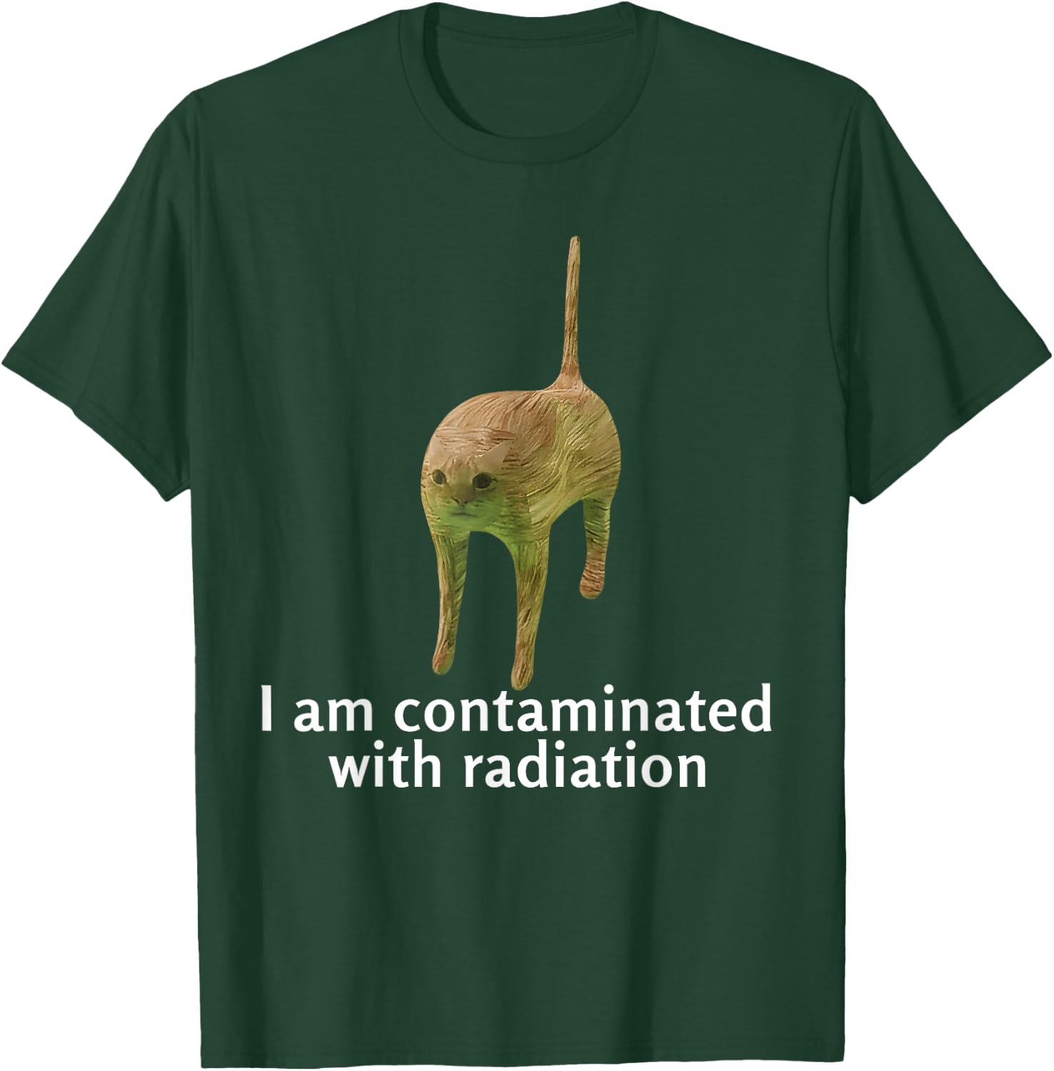 I Am Contaminated With Radiation Kids Funny Ironic Cat Meme T-Shirt - T-Shirt | Forest