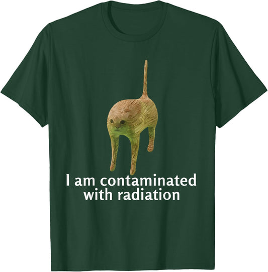 I Am Contaminated With Radiation Kids Funny Ironic Cat Meme T-Shirt - T-Shirt | Forest