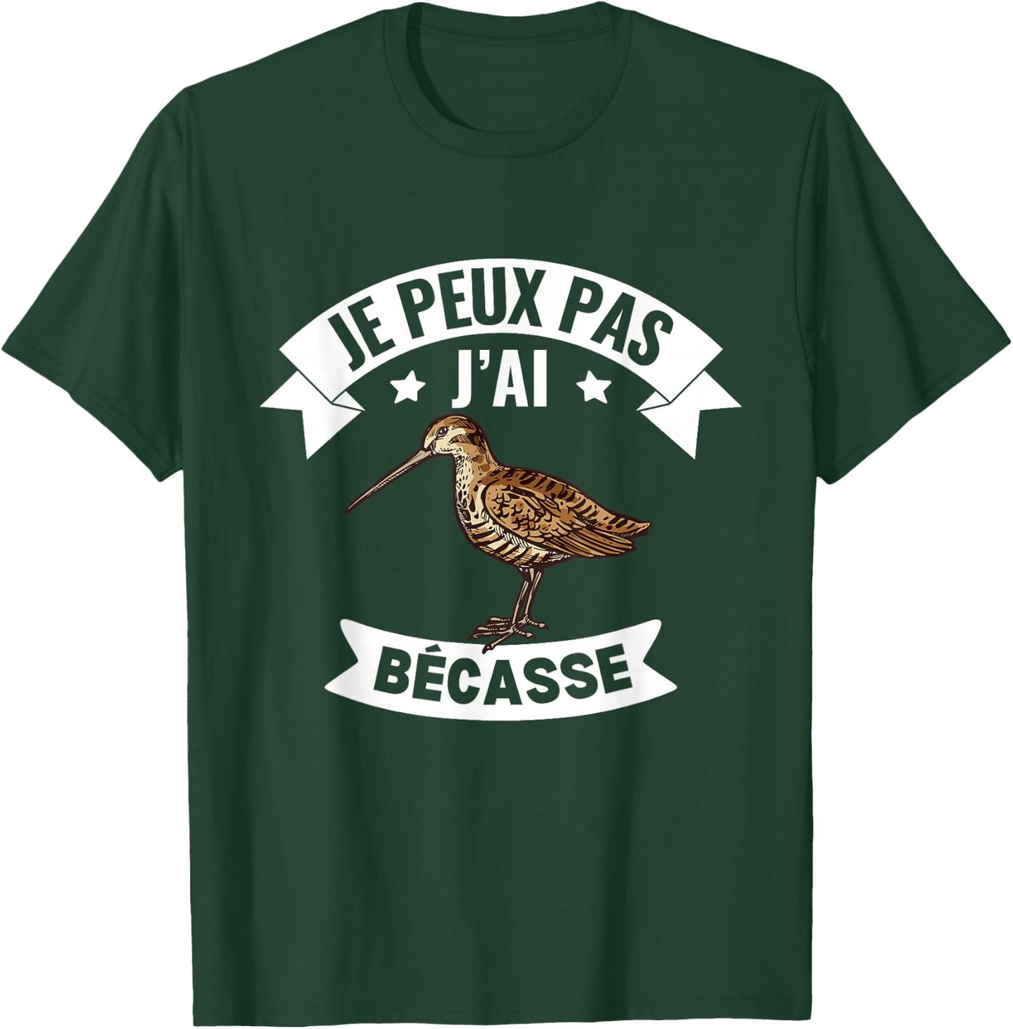 Je Peux Pas J'ai Bécasse Funny Funny Woodcock , Black, S T-Shirt - T-Shirt | Forest