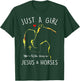 Just A Girl Who Loves Jesus and Horses Equestrian Christian T-Shirt - T-Shirt | Forest