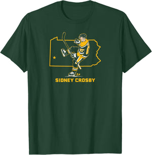 Sidney Crosby: State Star - Pittsburgh Hockey T-Shirt - T-Shirt | Forest