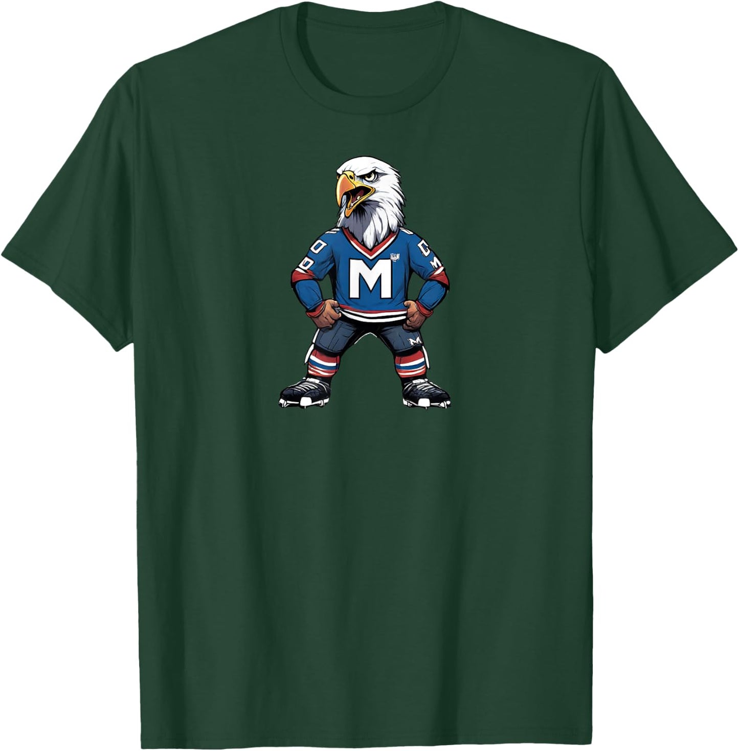with Adler Fan Ice Hockey Rise Mannheim, black T-Shirt - T-Shirt | Forest