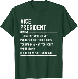 Vice President Definition Shirts Funny Job Title T-Shirt - T-Shirt | Forest