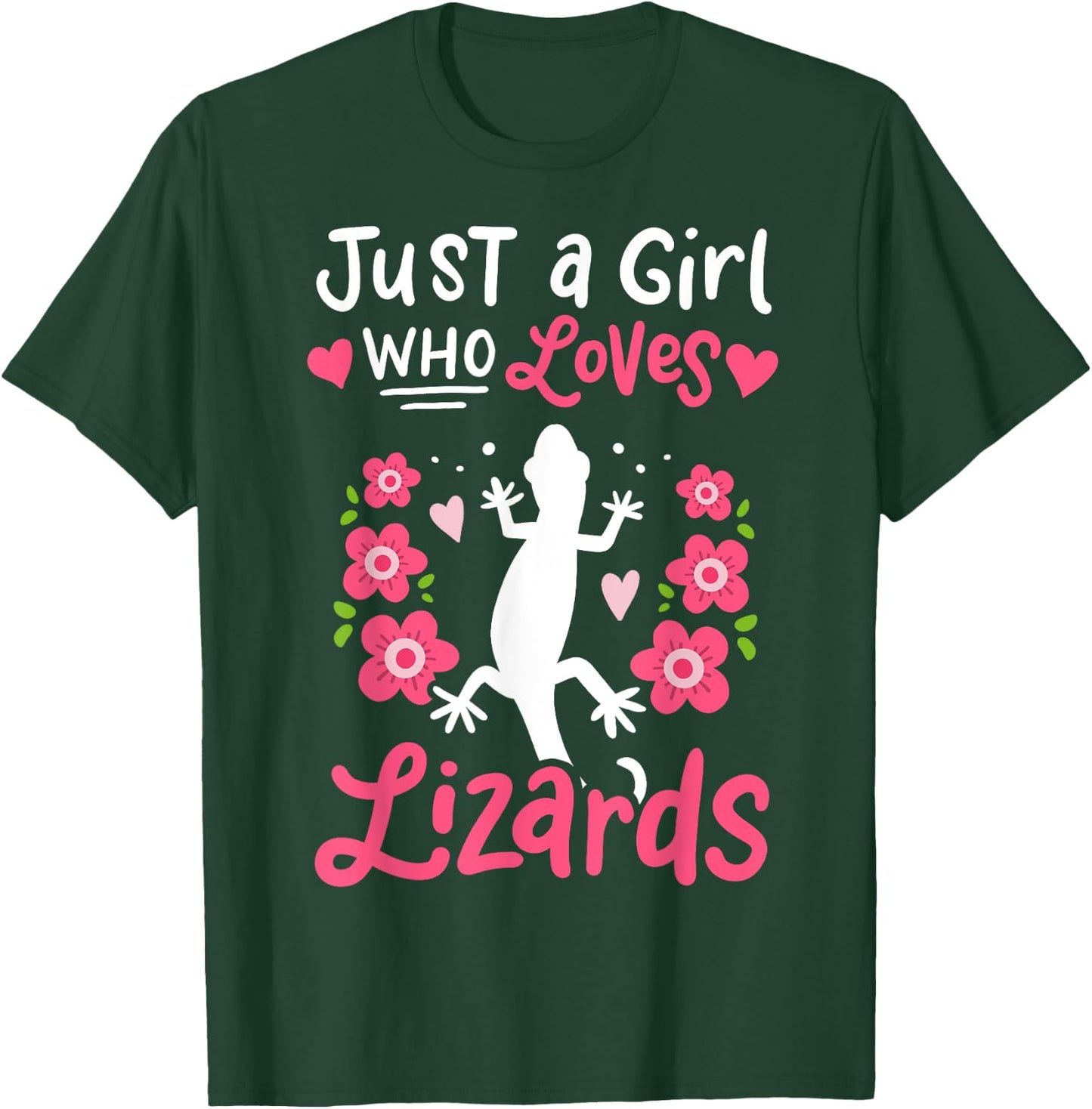 Lizard Just A Girl Who Loves Lizards Gift T-Shirt - T-Shirt | Forest