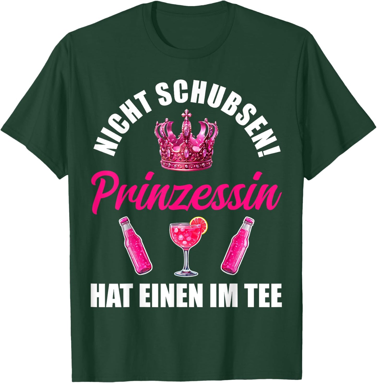 Princess Not Pushing JGA Party Mallorca Malle Saufen , black T-Shirt - T-Shirt | Forest