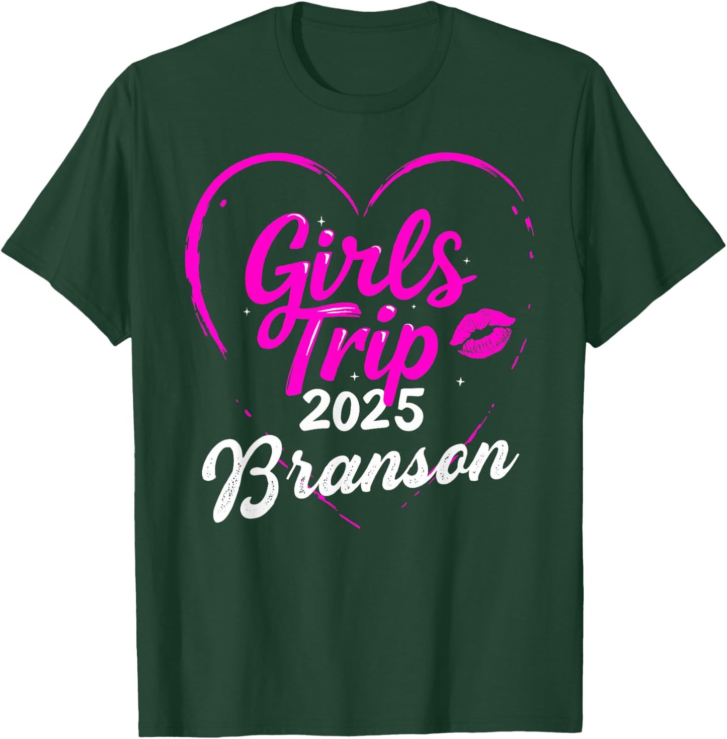 Girls Trip Branson 2025 Vacation Weekend Birthday Squad T-Shirt - T-Shirt | Forest