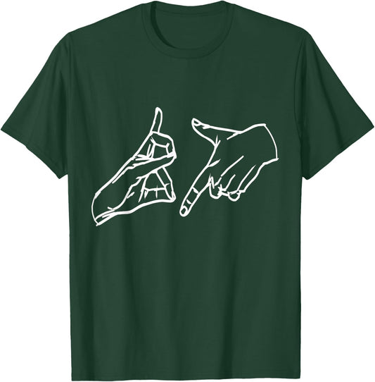 187 Hand Sign , black T-Shirt - T-Shirt | Forest