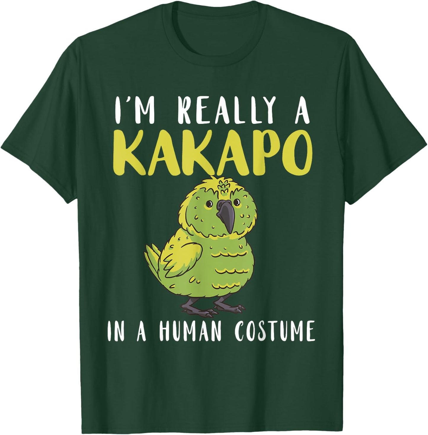 Kakapo Human Costume Kakapo Parrot Kakapo Bird New Zealand T-Shirt - T-Shirt | Forest