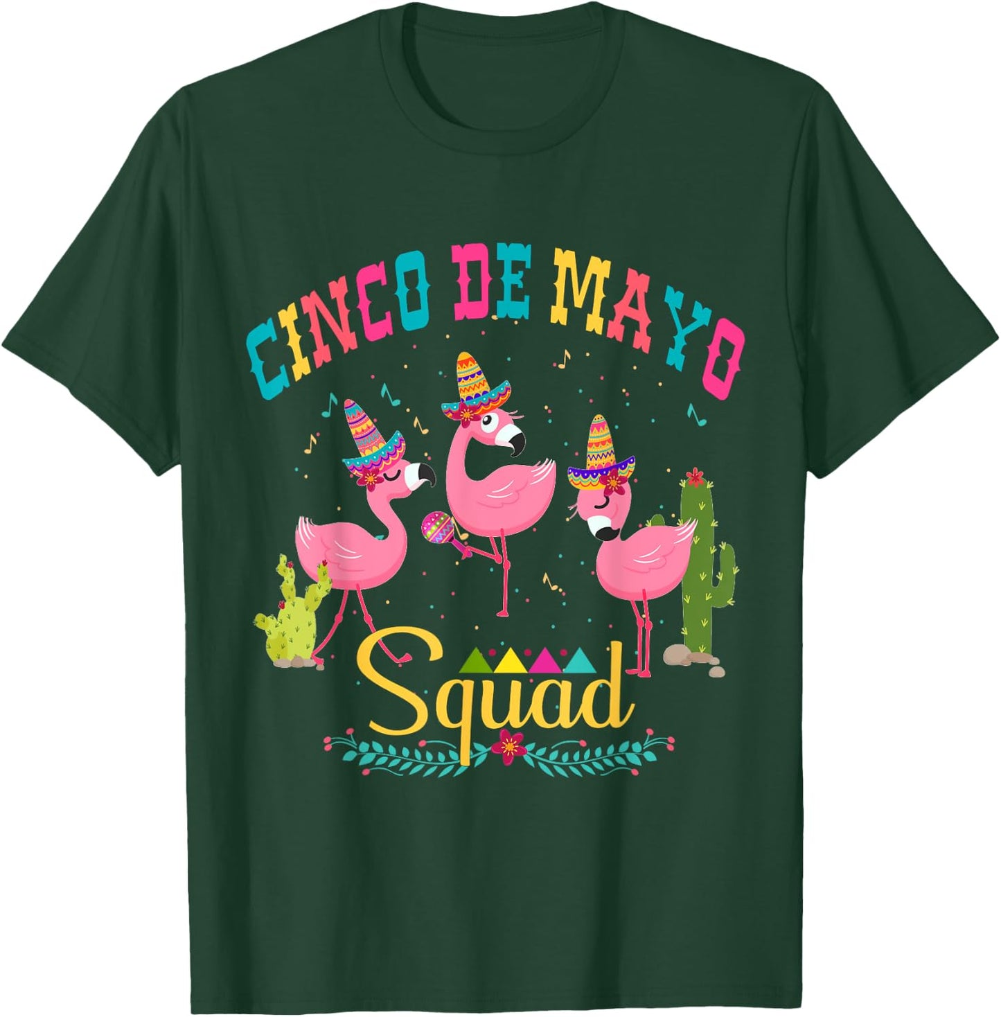 Cinco de Mayo Squad Flamingo Mamacita squad T-Shirt - T-Shirt | Forest
