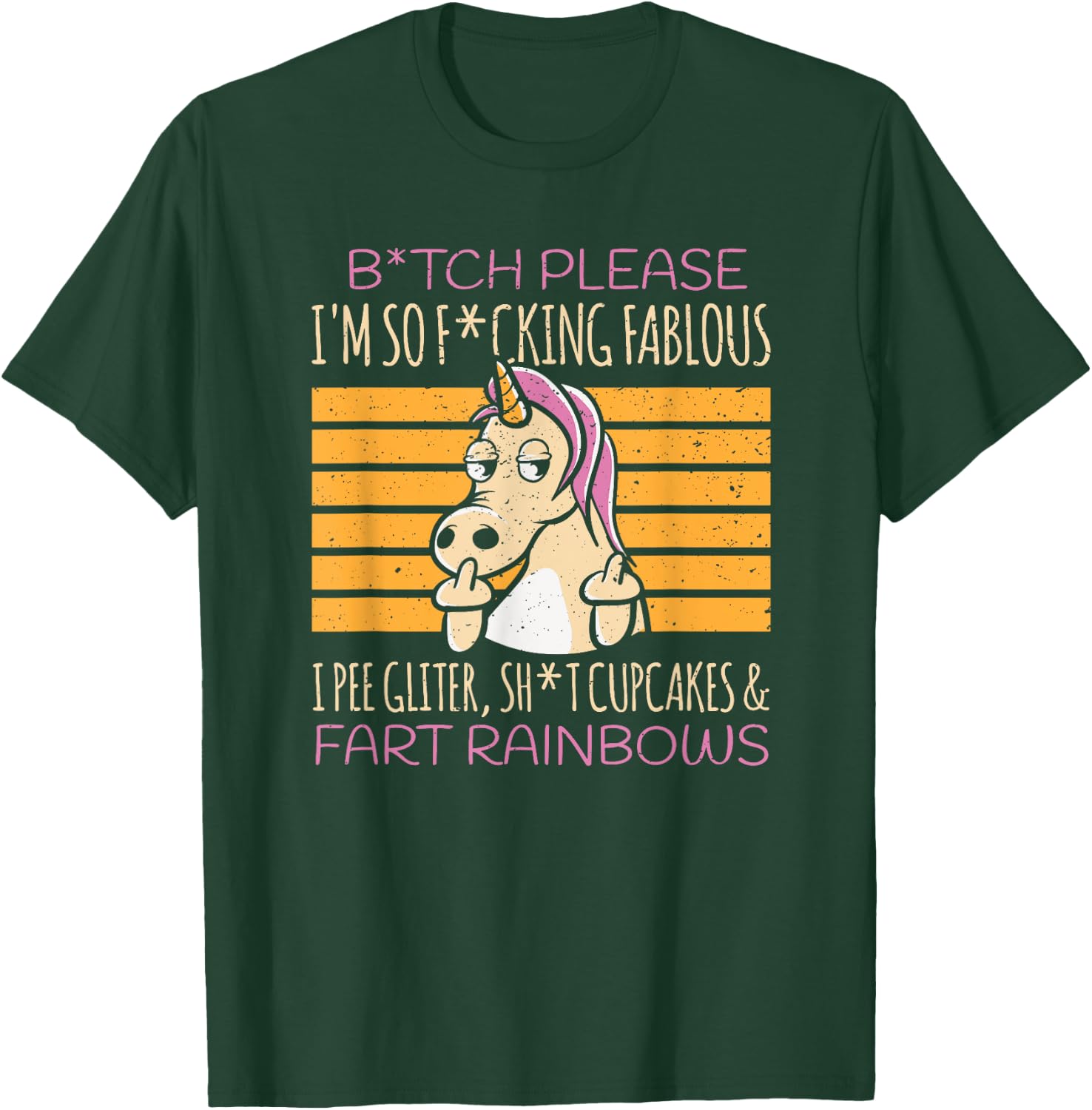 Bitch Please Unicorn Glitter Rainbow Fabulous T-Shirt - T-Shirt | Forest