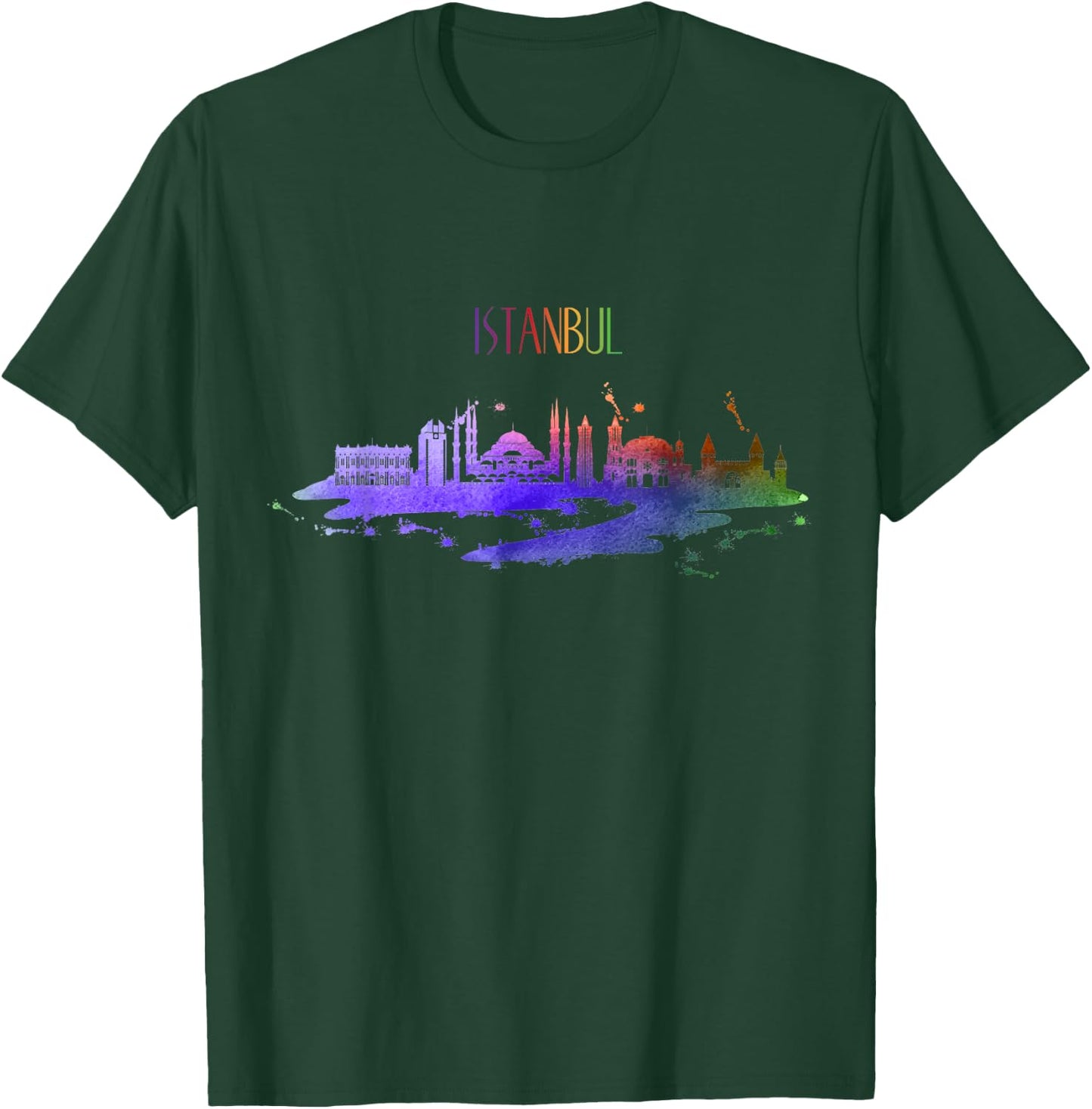 Turkish Souvenir Turkey with Istanbul Skyline T-Shirt - T-Shirt | Forest
