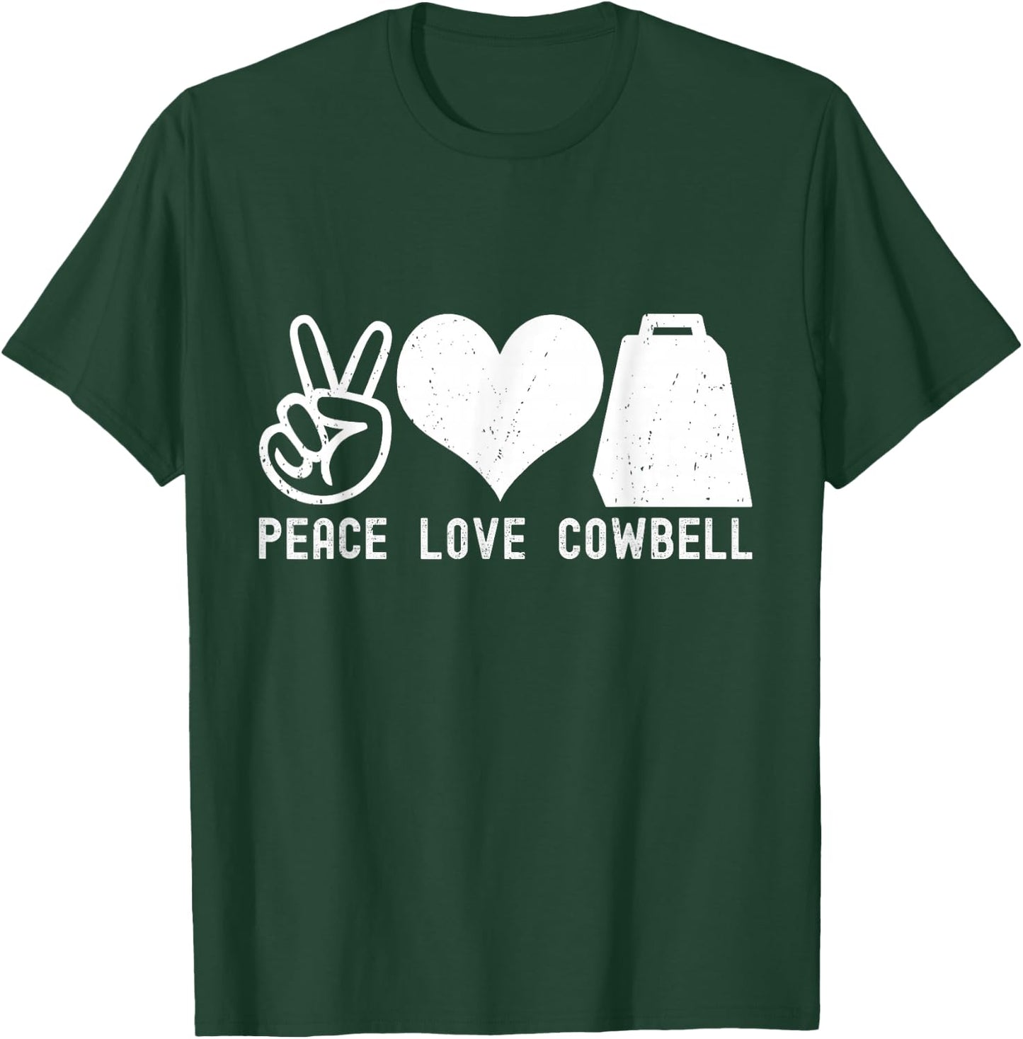 Cow Bell More Cowbell Vintage Funny Drummer Cowbell Funny T-Shirt - T-Shirt | Forest