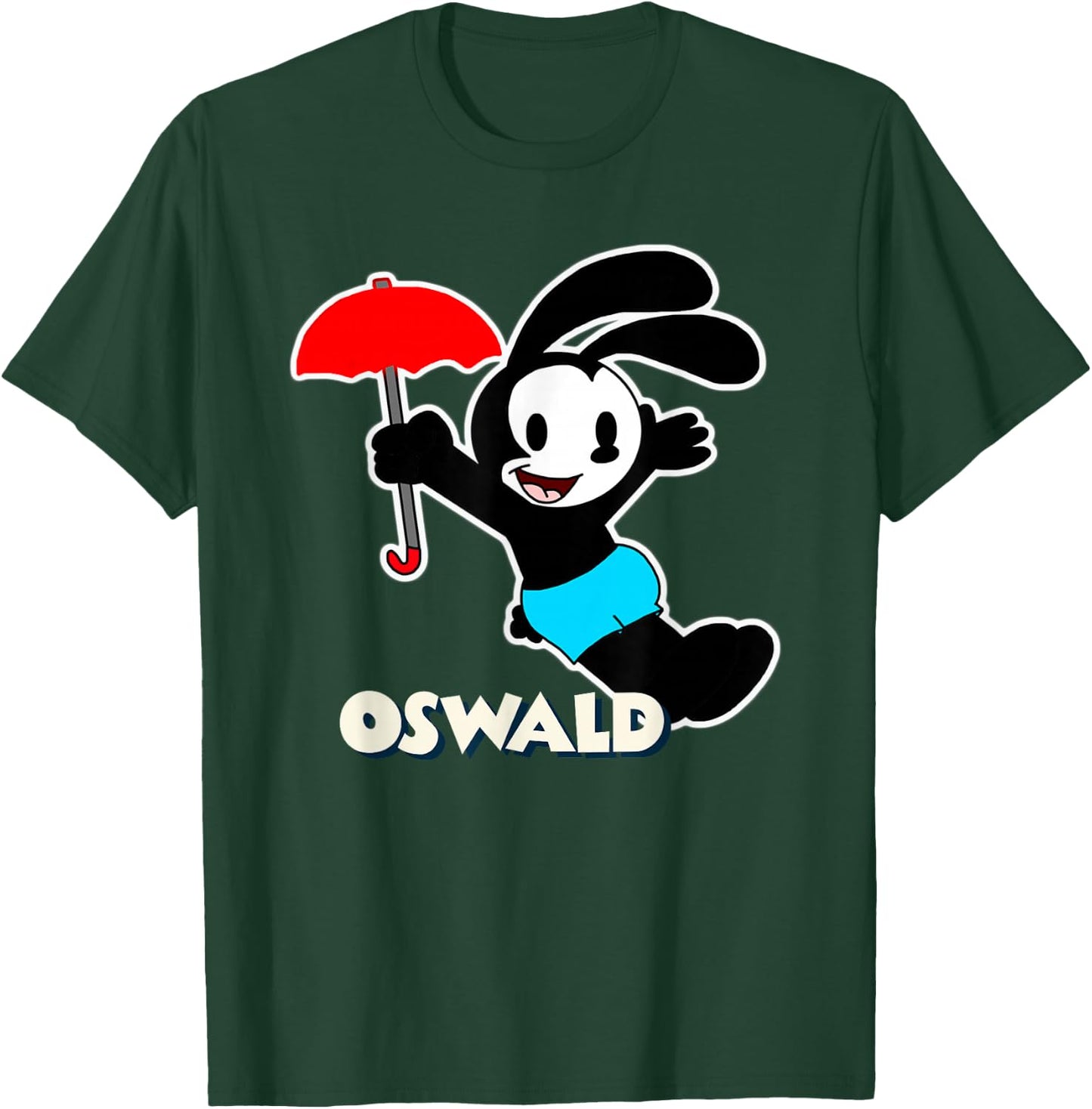 Oswald Rabbit Umbrella Flying Vintage Cartoon 1927 T-Shirt - T-Shirt | Forest
