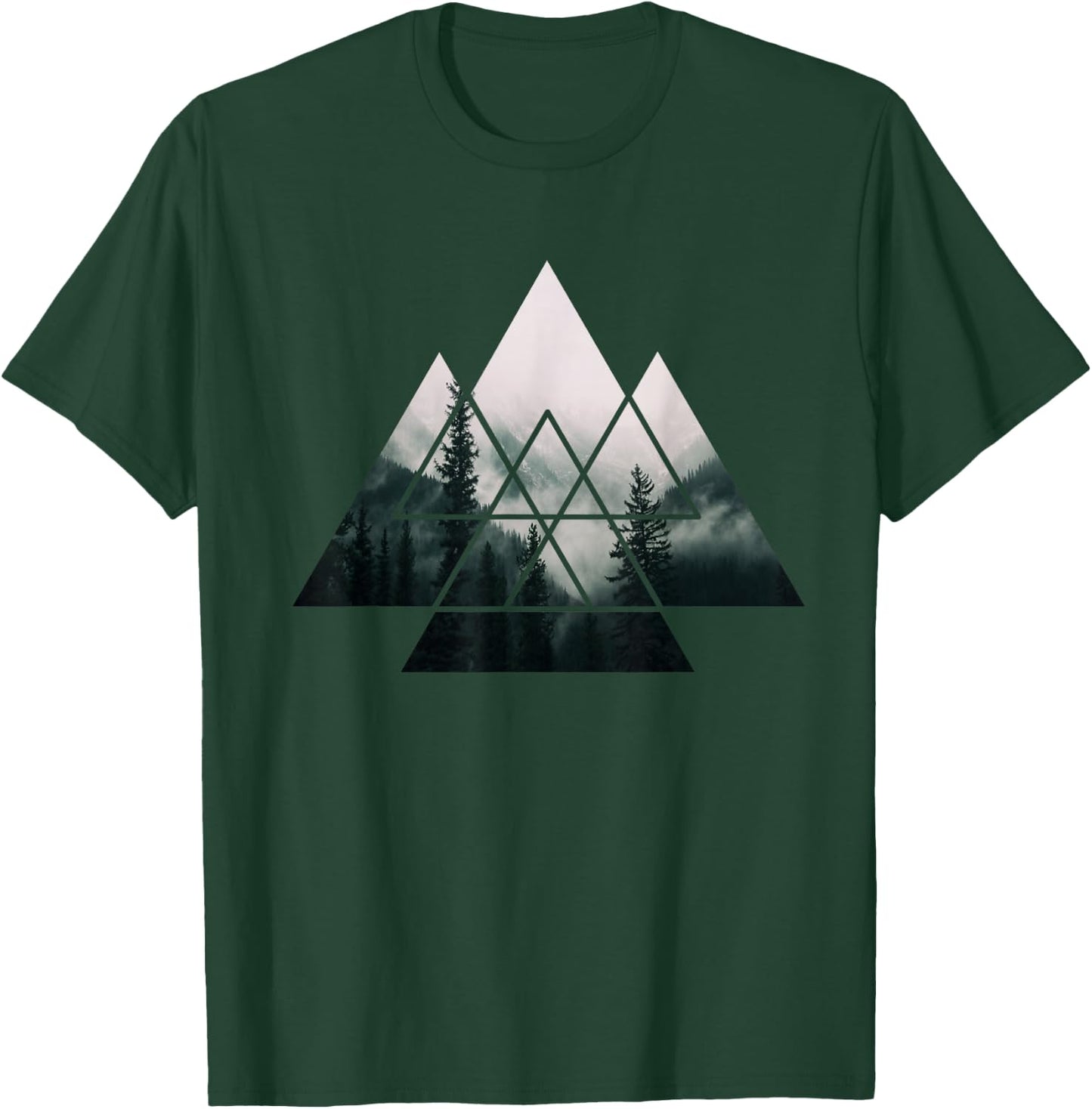 Wald Natur Quadrat Minimalismus Klimaschutz Mountain Environment Tree T-Shirt - T-Shirt | Forest