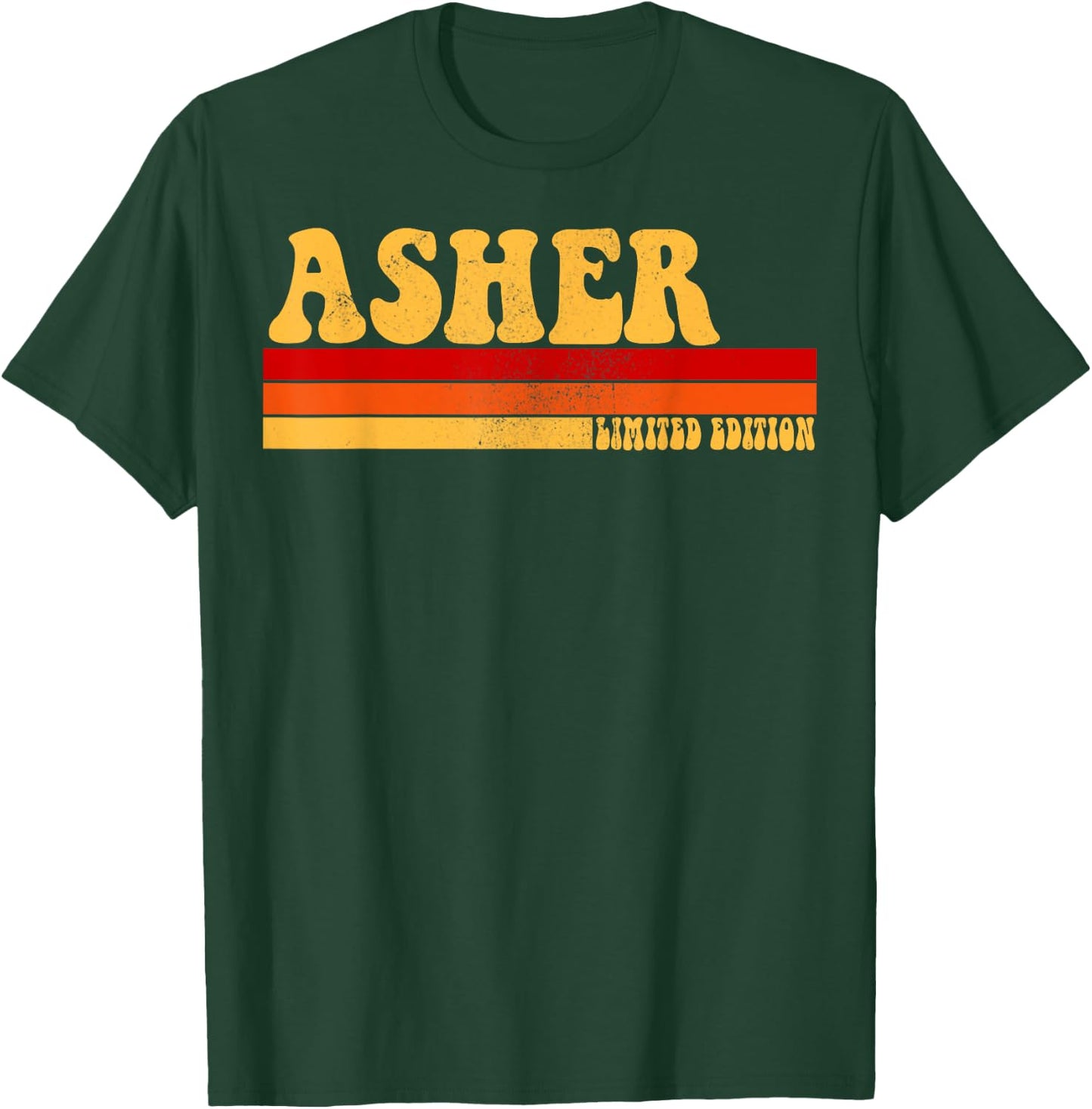 ASHER Name Personalized Idea Men Retro Vintage ASHER T-Shirt - T-Shirt | Forest