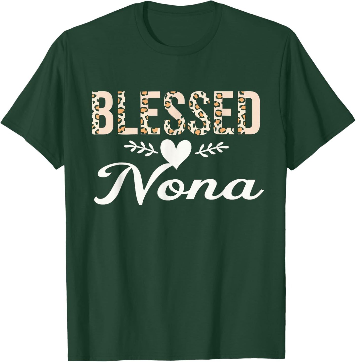 Blessed Nona Cute Leopard T-Shirt - T-Shirt | Forest
