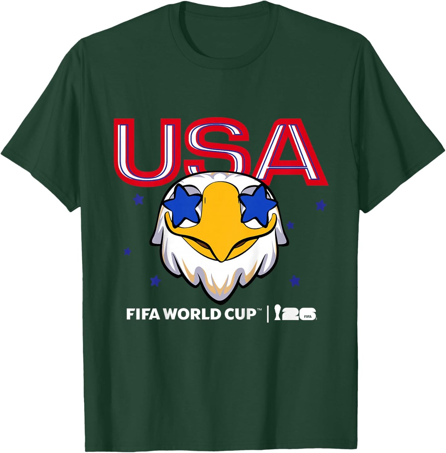 Enfant FIFA World CUP26 USA Mascotte Stars T-Shirt - T-Shirt | Forest