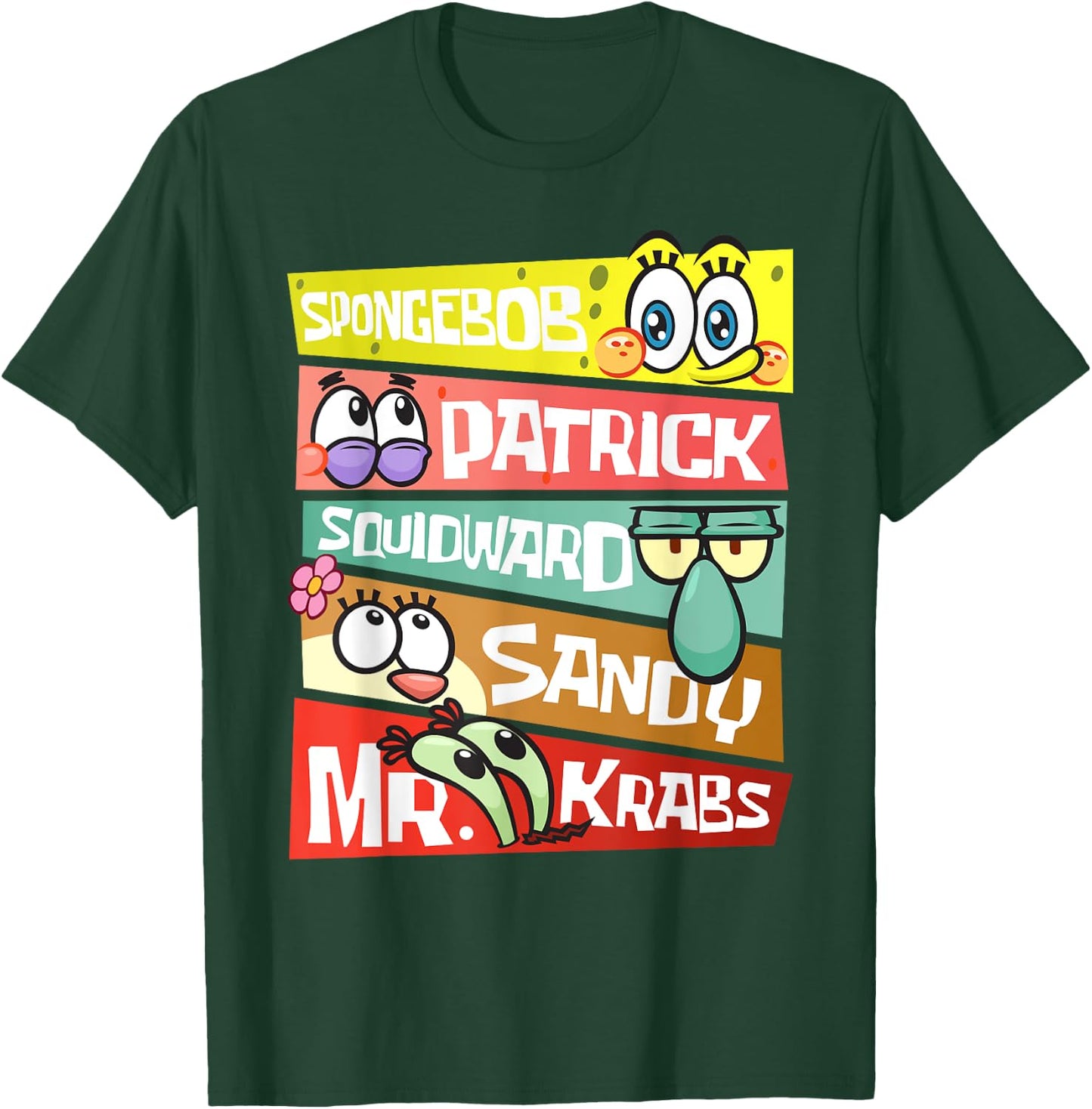 Mademark x SpongeBob SquarePants - SpongeBob Patrick Squidward Sandy Mr Krabs SpongeBob Fans T-Shirt - T-Shirt | Forest