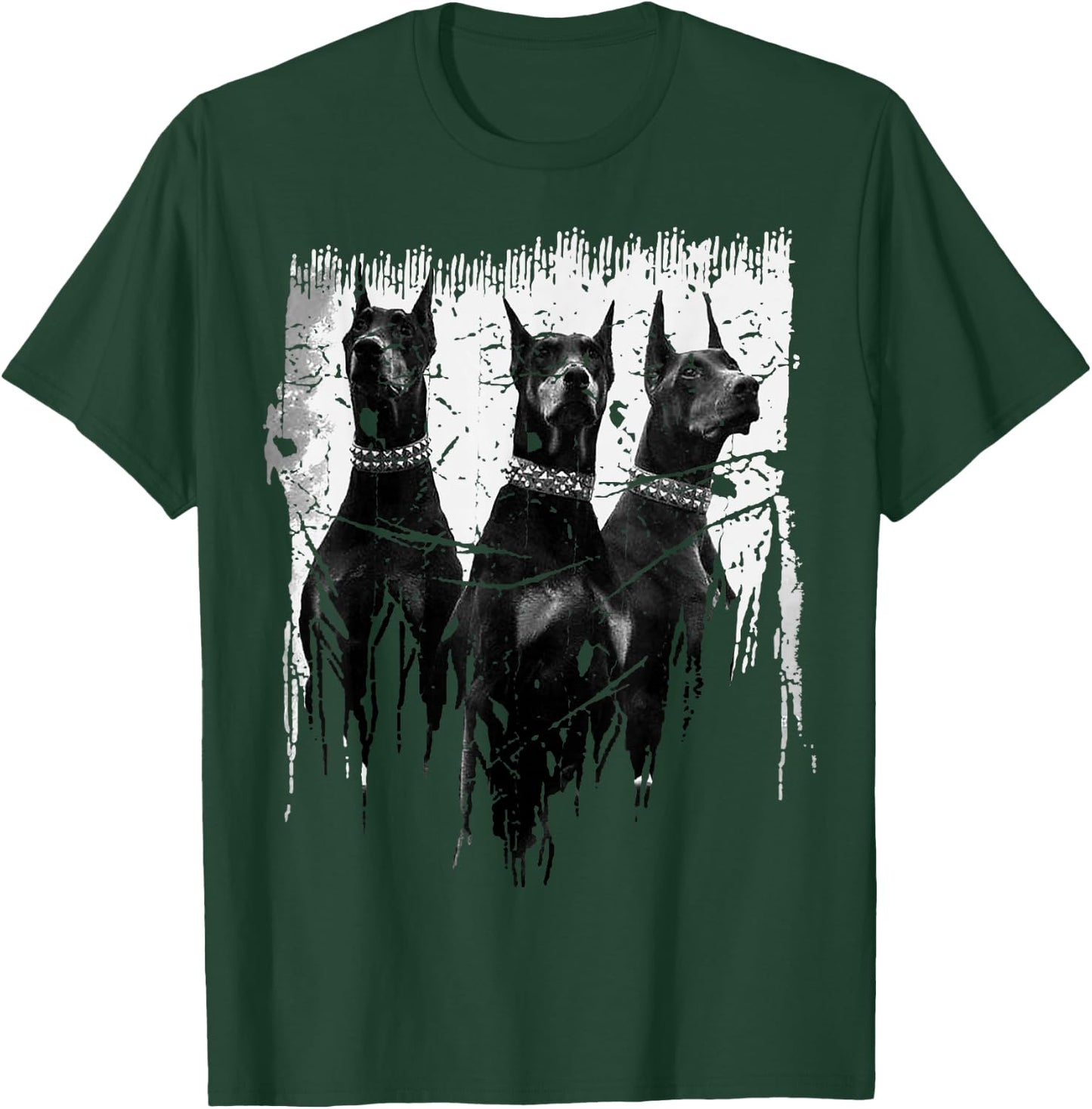 Dobermann Pinscher Black and White Dog Lovers für Männer, Frauen, Mädchen, Kinder - Schwarz, Kurzarm, Klassische Passform, S T-Shirt - T-Shirt | Forest