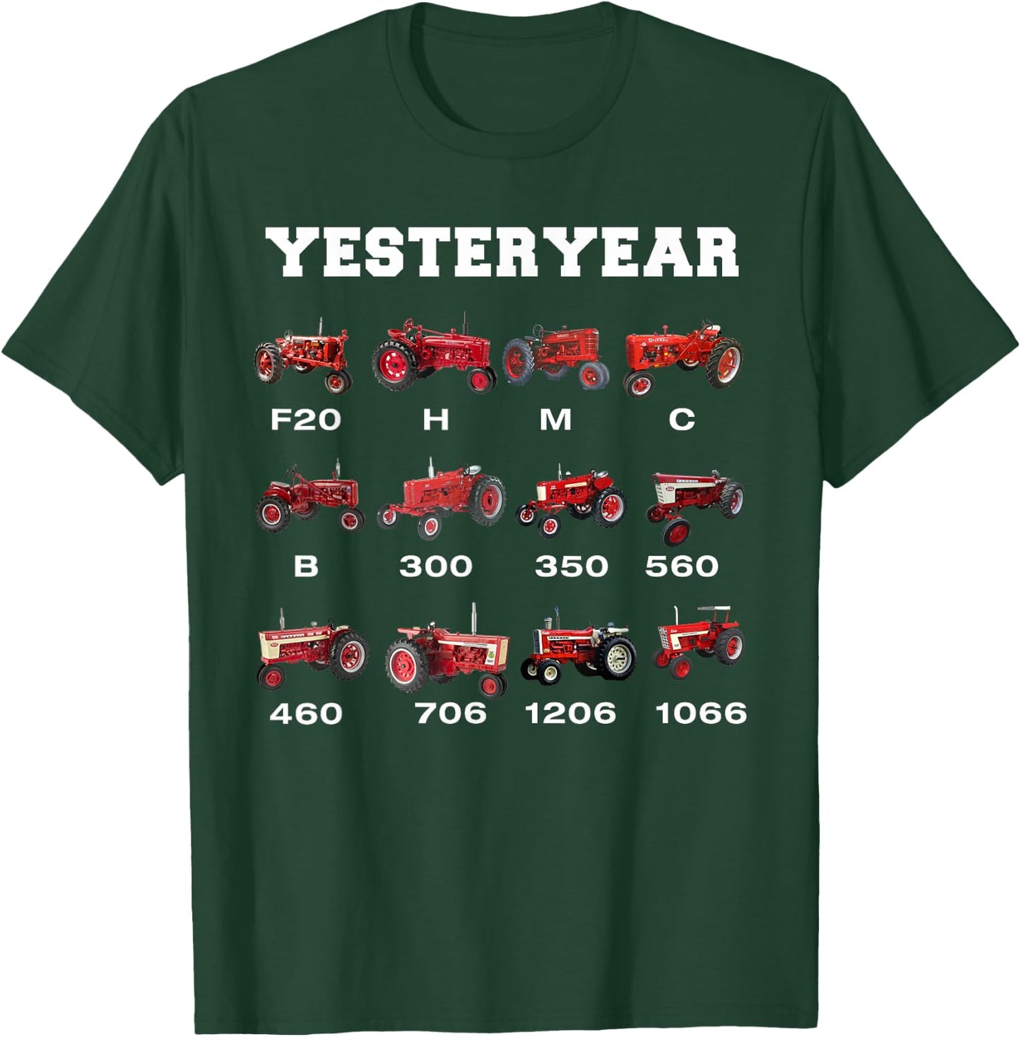 Vintage Tractor Yesteryear Farmer Gift T-Shirt - T-Shirt | Forest