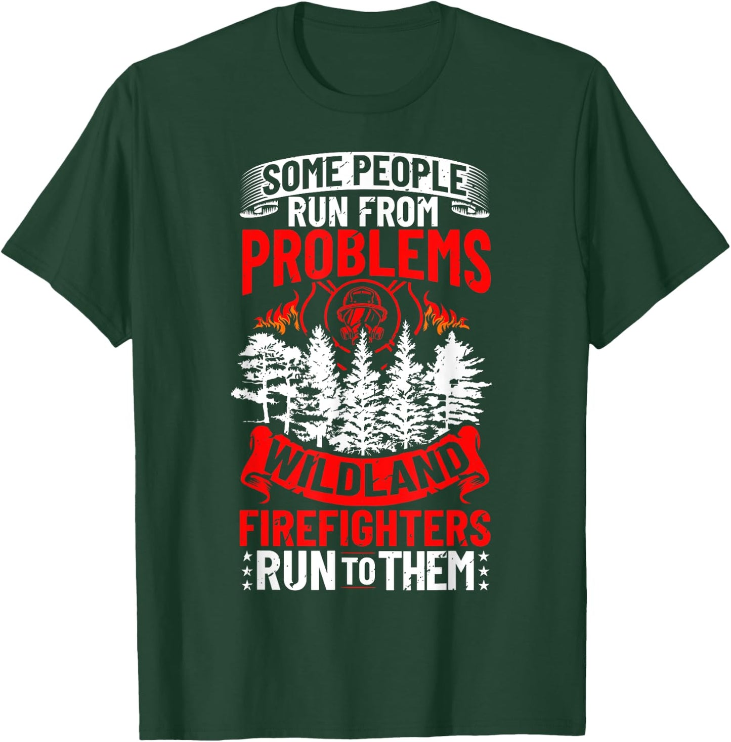 Wildland Firefighter Problems Wildland Firefighting Apparel Wildfire Firefighter Fireman - Black, Men's, Small, Short Sleeve, Cotton 60% Polyester 40%, Classic Fit T-Shirt - T-Shirt | Forest
