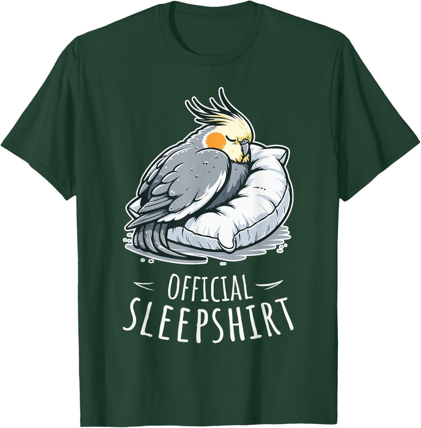 Sleep And Napping Official Sleepshirt Cockatiel T-Shirt - T-Shirt | Forest