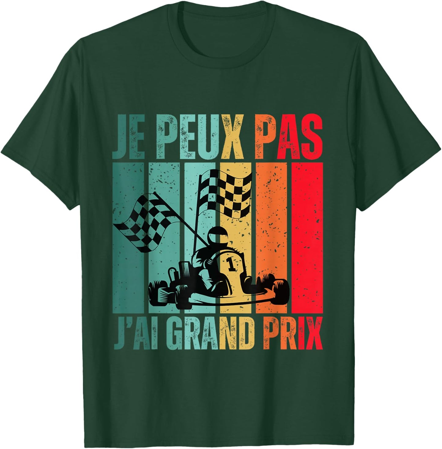 Je Peux Pas J'ai Grand Prix Gift Car Racing , Black, S T-Shirt - T-Shirt | Forest