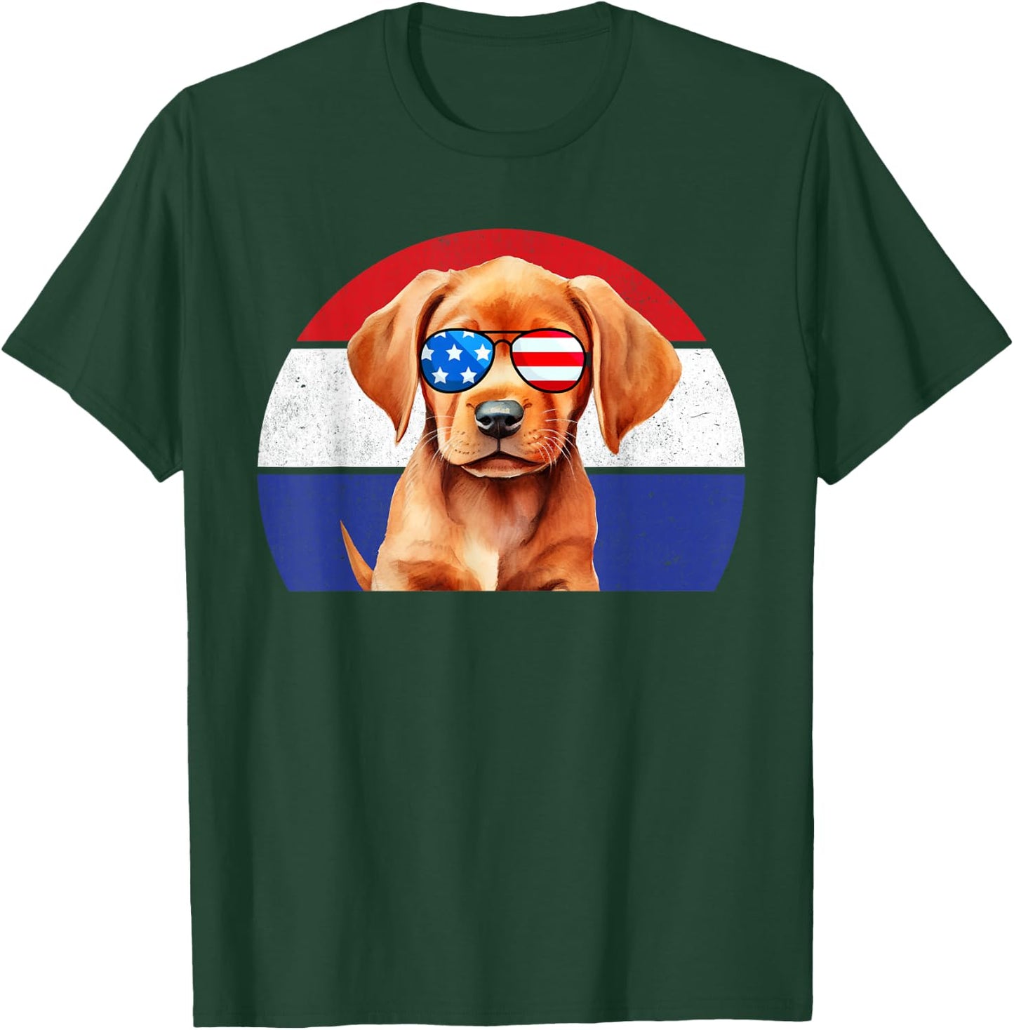 Fox Red Lab Mom Dad Flag Labrador Retriever T-Shirt - T-Shirt | Forest