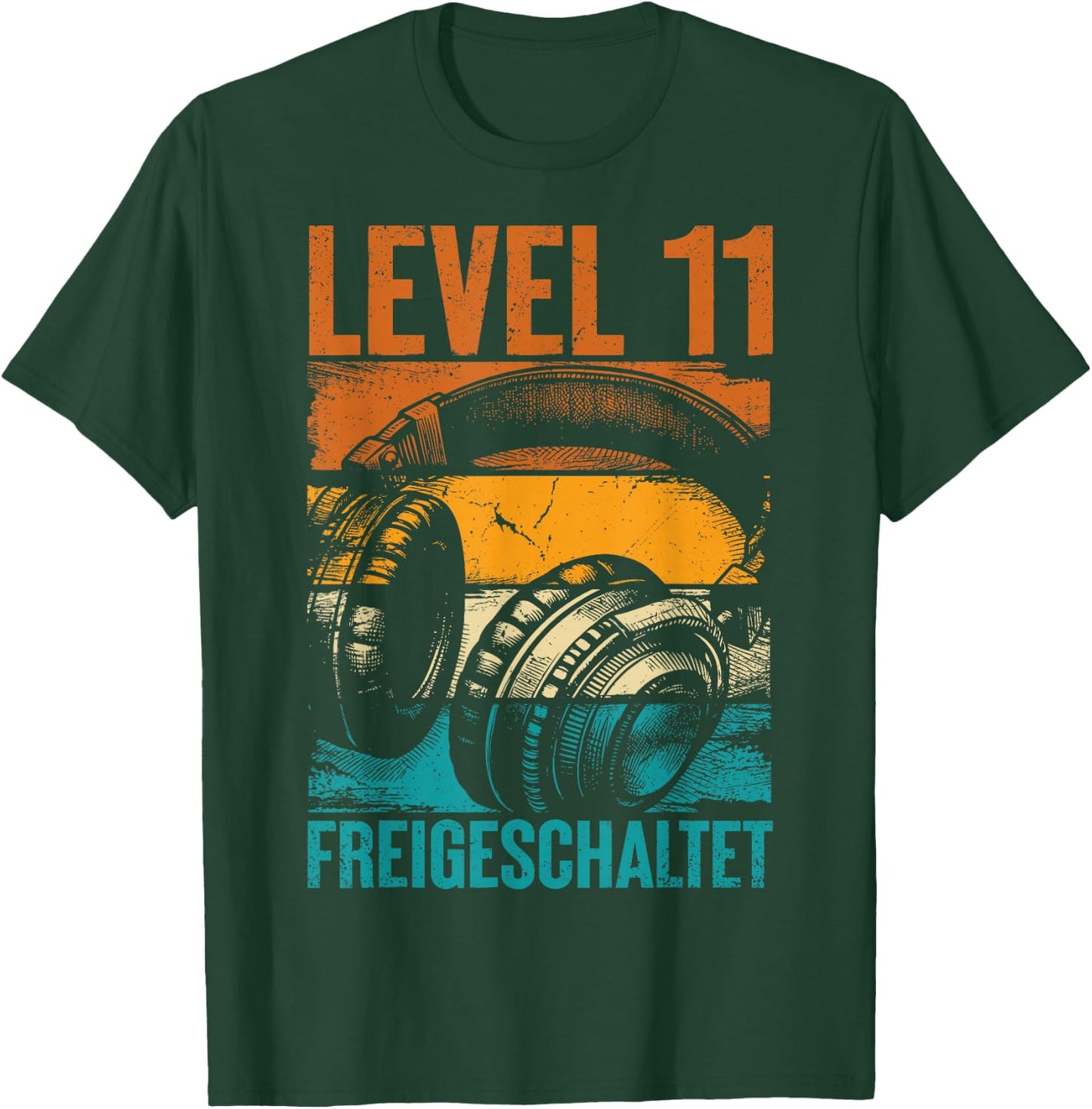 11th Birthday Boys Video Gamer Level 11 Unlocked Boys T-Shirt - T-Shirt | Forest