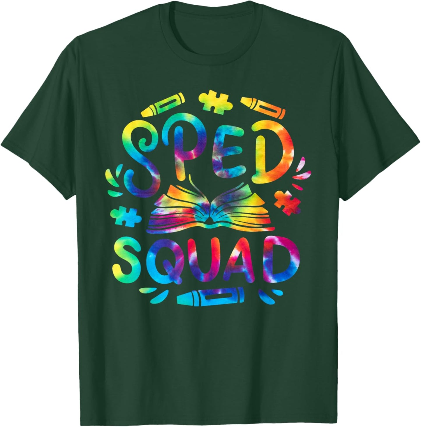Special Education Teacher Sped Squad SPED Teacher Tie Dye T-Shirt - T-Shirt | Forest
